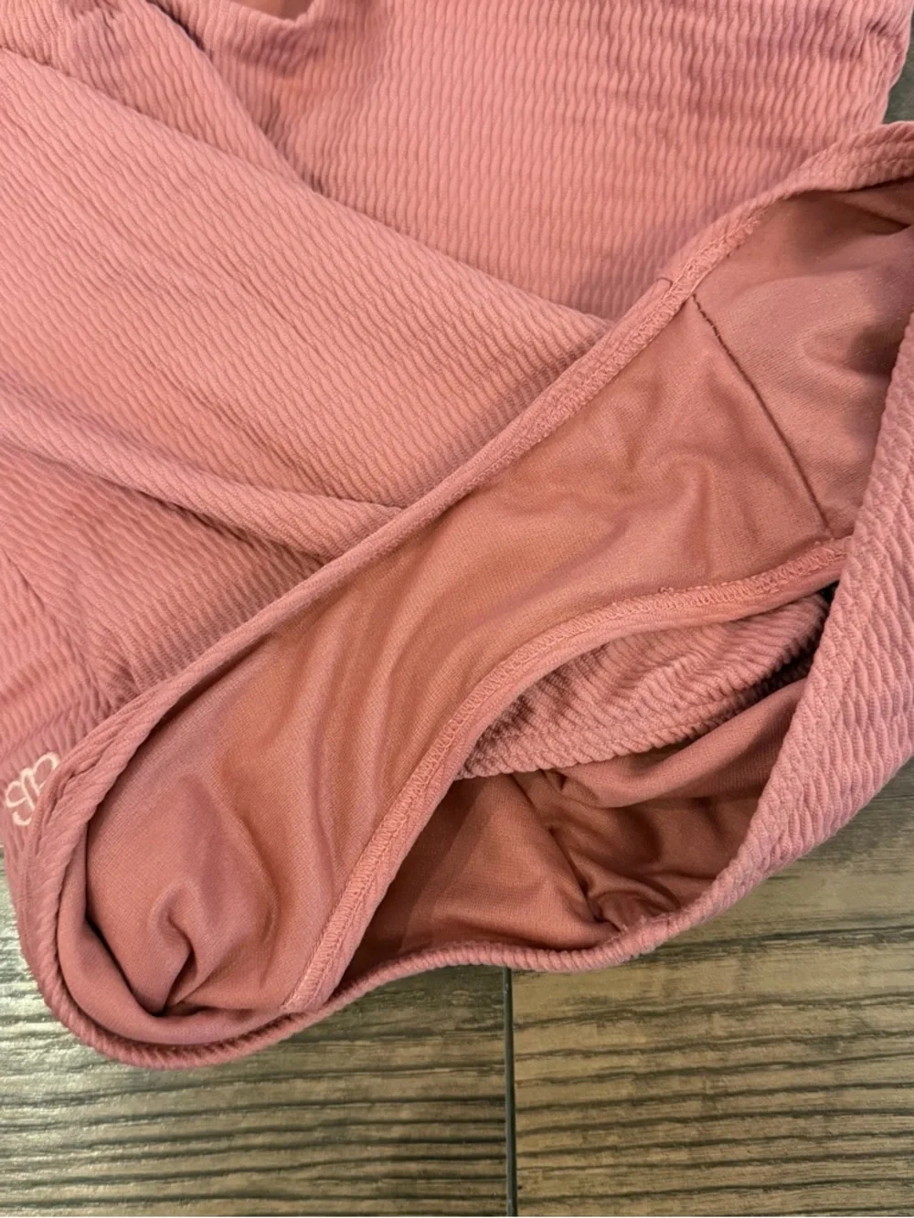 Albion‎ Natalie Ribbed One-Piece Dusty Pink Swimsuit - Dusty Pink Size L